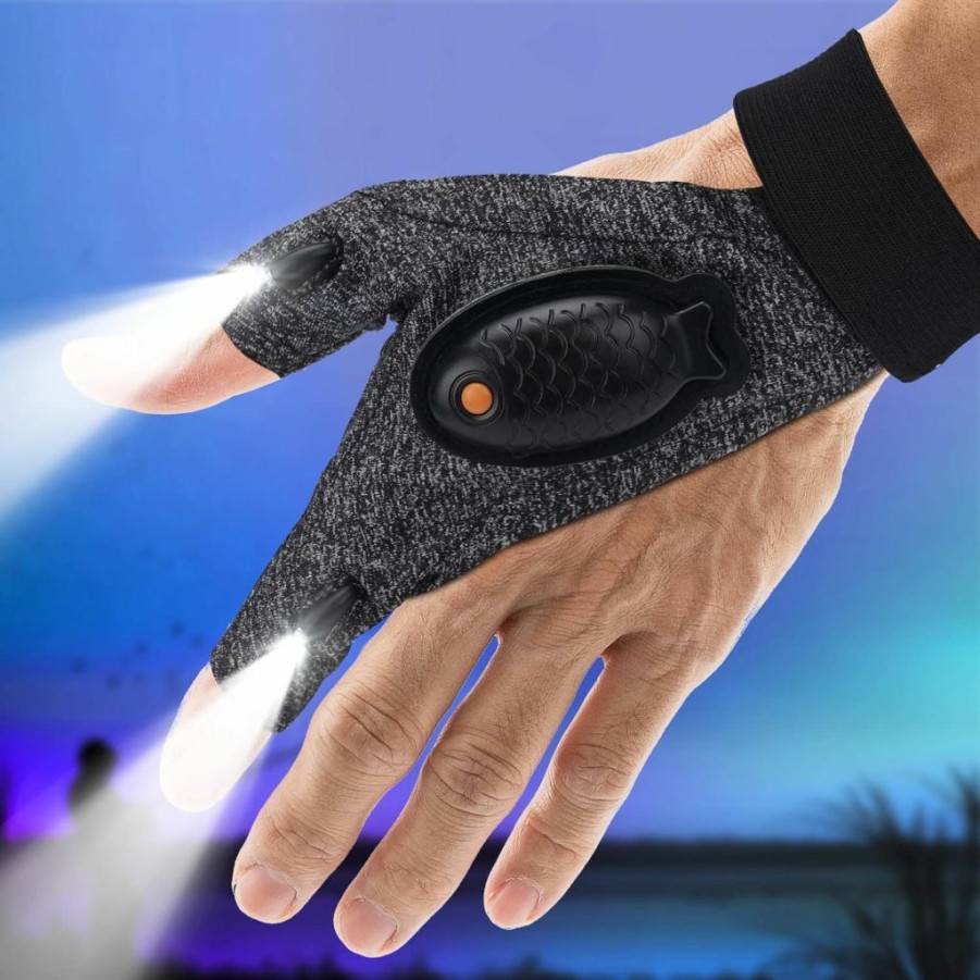 MEIXIXI | Meixixi Rechargeable Led Gloves With Waterproof Lights - Hands-Free Light In The Dark, Ideal For Fishing, Camping, Repairing, Reading, Knitting, Crafting, Assembling, Wiring, And More