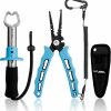 FLISSA | Flissa Fishing Pliers, Fish Gripper, 2Pcs Fishing Tool Kit Includes Multifunctional Fishing Pliers Hook Remover With Sheath And Stainless Steel Fish Lip Gripper, Fishing Gift