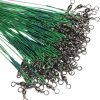 Laxygo | 60Pcs Fishing Wire Leaders Nylon-Coated Fishing Line Wire Leaders With Swivels And Snaps 6Inch, 9Inch, 12Inch