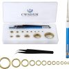 CWSDXM | Cwsdxm Fish Rod Repair Kit 26Pcs Fishing Pole Eyelet Repair 13 Size Pole Ceramic Guides Rings Replacement Kit With 1Pcs Tweezers And 1Pcs Serrated Stick Tools