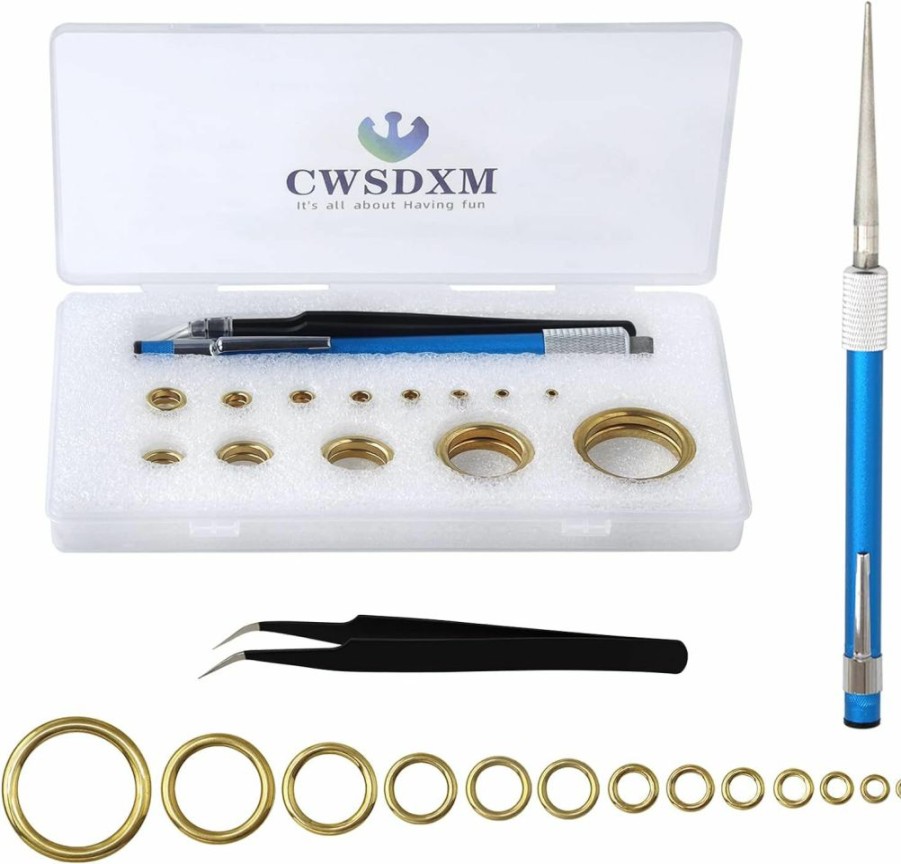 CWSDXM | Cwsdxm Fish Rod Repair Kit 26Pcs Fishing Pole Eyelet Repair 13 Size Pole Ceramic Guides Rings Replacement Kit With 1Pcs Tweezers And 1Pcs Serrated Stick Tools