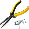 Hanpex | Hanpex-7 Inch Fishing Pliers With Anti-Rust Teflon Coated, Freshwater/Saltwater Fishing Tools, Comfort Grip Handles Fishing Gear Idea For Fishing Trip