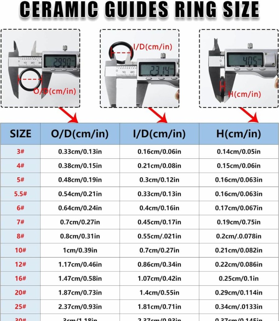 CWSDXM | Cwsdxm Fish Rod Repair Kit 26Pcs Fishing Pole Eyelet Repair 13 Size Pole Ceramic Guides Rings Replacement Kit With 1Pcs Tweezers And 1Pcs Serrated Stick Tools