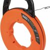 Klein Tools | Klein Tools 56333 Electrical Fish Tape, Steel Wire Puller With Double Loop Tip, Optimized Housing And Handle, 1/8-Inch X 120-Foot