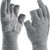 Palmyth | Palmyth Wool Fishing Gloves 3-Cut Fingers Warm For Men And Women Cold Weather Fingerless Gloves For Winter Fly Fishing, Ice Fishing, Photography And Hunting