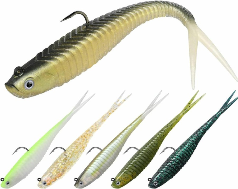 TRUSCEND | Truscend Fishing Lures For Freshwater And Saltwater, Lifelike Swimbait For Bass Trout Crappie, Slow Sinking Bass Fishing Lure, Amazing Fishing Gifts For Men, Must-Have For Family Fishing Gear