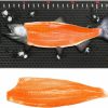 HHQ | Hhq Fish Fillet Mat With Fish Measuring Sticker Portable Fish Cleaning & Cutting Board Grips Fish For Easy Filleting, Large 14"X28"