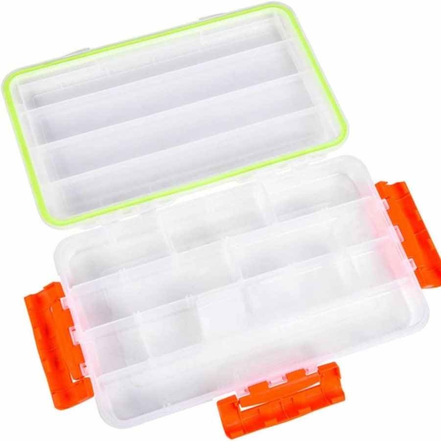 GANAZONO | Ganazono Box Three Side Lock Lure Box Fishing Lure Container Plastic Fishing Gear Water Proof