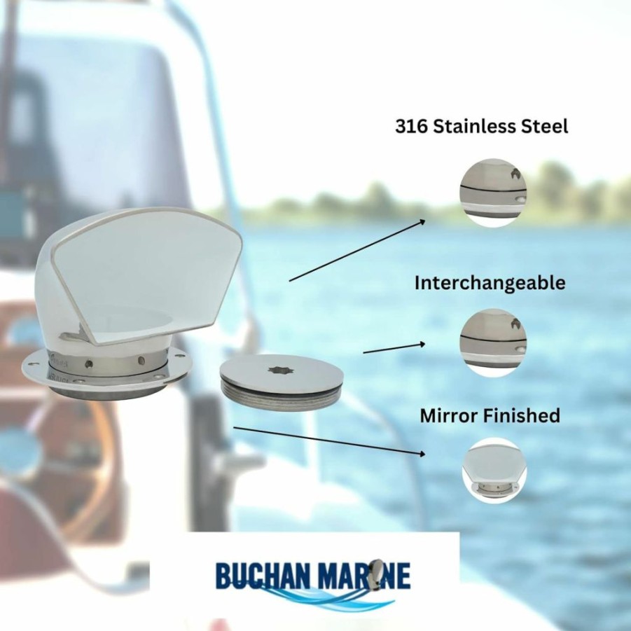 Buchan Marine | Buchan Marine Low Profile Cowl Vent With Deck Plate