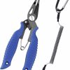 Pasanhoo | Pasanhoo Fishing Pliers Saltwater Split Ring Pliers Hook Remover Line Cutter Clippers Stainless Steel Multifunction With Locks Lanyards Removals Titanium Coating Fishing Gear Tackle Supplies