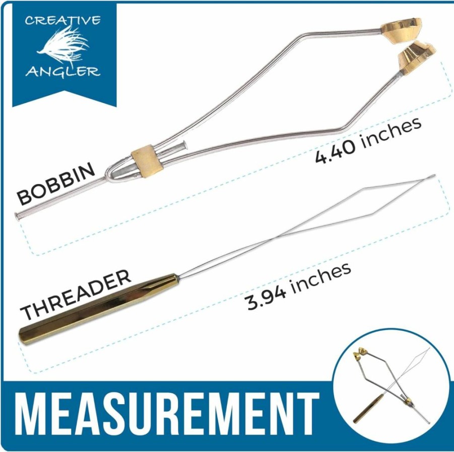 Creative Angler | Creative Angler Fly Tying Bobbin And Threader Combo - Essential Fly Tying Tools, Durable Fly Tying Equipment, Includes Easy-To-Use Bobbin Holder And Threader, Ideal For All Fly Tying Needs