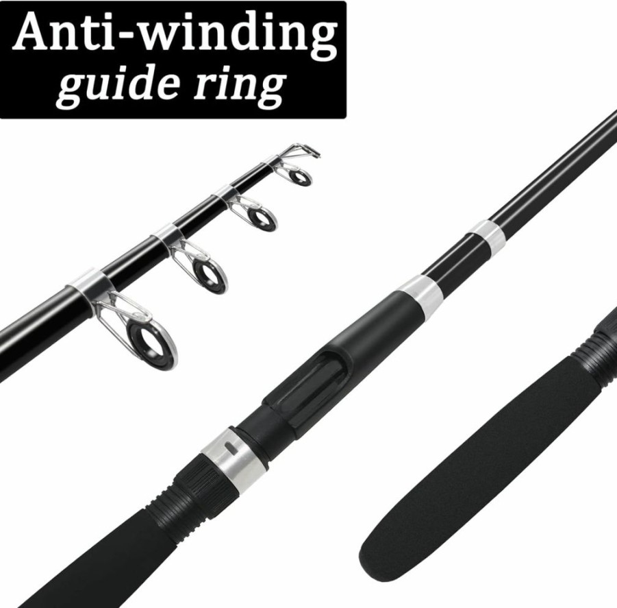 WANYOO | Fishing Pole Combo Set, 1.6M/5.5Ft 2 Pack, Telescopic Rod And Reel Combo Set With Tackle Box And Carry Bag, Fishing Starter Kit For Youth And Beginners