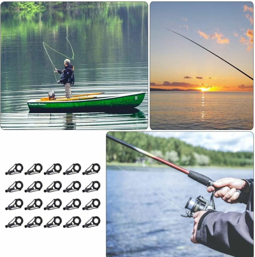 BESPORTBLE | Besportble 80 Pcs Fishing Rod Ceramics Stainless Steel Rod Stainless Steel Fishing Rod Guide Cast Rod Accessories