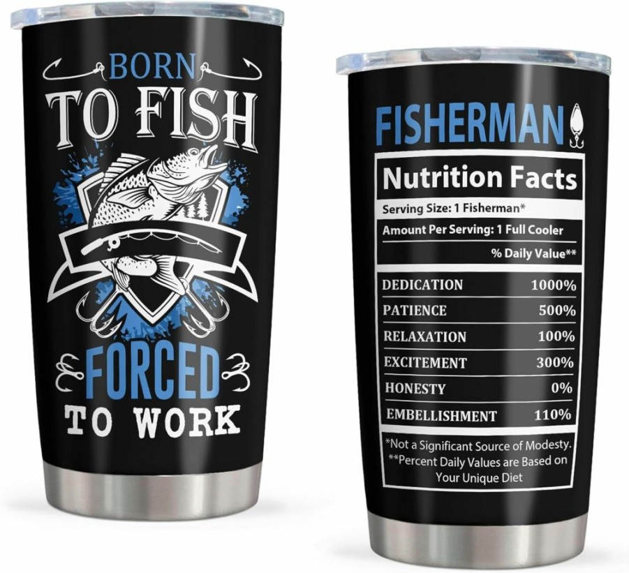 Pudmaple | Pudmaple Fishing Gifts For Men, Unique Fishing Gifts For Dad/Grandpa/Boys, Gifts For Fisherman, Dad/Papa Fishing Gift, Fisherman Gifts, Birthday Gift For Mens Who Love To Fish, Fish Gifts Tumbler 20Oz