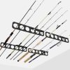 WIPHANY | Wiphany Pvc,Rubber,Steel Fishing Rod Racks Wall Or Ceiling Fishing Rod/Pole Rack Holder Storage Hook Holds Up To 12 Fishing Rods Wall Mounted For Garage Cabin And Basement