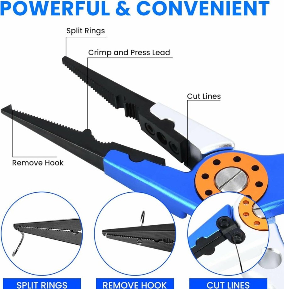 AIPIYIDI | Aipiyidi,The New Fishing Pliers Kit,Professional Fishing Tool Set That Can Stimulate Men'S Desire To Fish,For Fly Fishing, Ice Fishing, Sea Fishing, Quickly Remove The Hook And Cut The Fishing Line