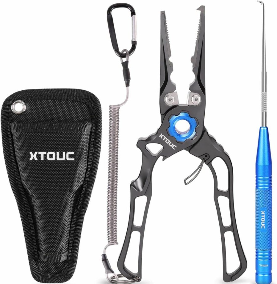 XTOUC | Xtouc , Saltwater Fishing Pliers Titanium Alloy Jaw, Fish Hook Quick Removal, Fishing Accessories And Equipment, Split Ring Tools, Fishing Tackle Kit, Fishing Gear For Gift