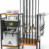 Vdamu | Vdamu Fishing Rod And Equipment Holders - Fishing Gear Fishing Equipment Organizers, Fishing Pole Holders With Casters Up To 12 Fishing Rods, For Garage Home