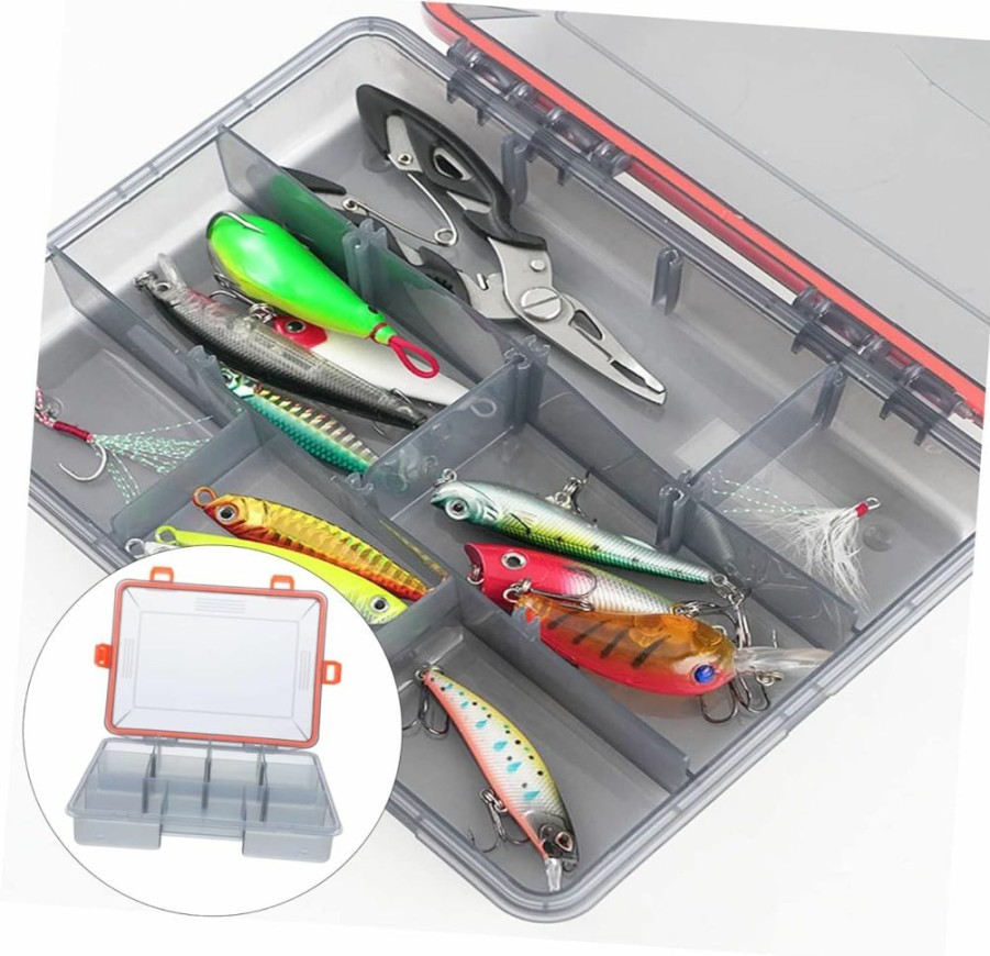 Happyyami | Happyyami 1Pc Box Fishing Gear Storage Box Split Fishing Hook Box Plastic