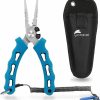 Hathever | Hathever Fishing Pliers Saltwater, Hook Remover Split Ring Pliers With Sheath And Lanyard, Corrosion Resistant Teflon Coated Fishing Gear With Rubber Handle