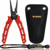 kaba | Kaba Fishing Pliers Stainless Steel Hook Removers Crimper Saltwater Split Ring Tool Fishing Gear Line Cutters With Lanyard And Sheath