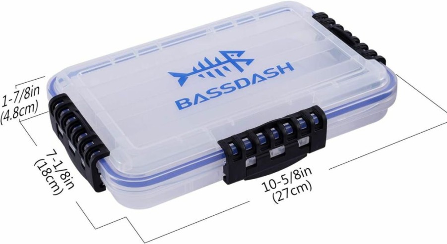 BASSDASH | Bassdash 3600 3670 3700 Tackle Storage Waterproof Utility Tackle Boxes Fishing Lure Tray With Adjustable Dividers