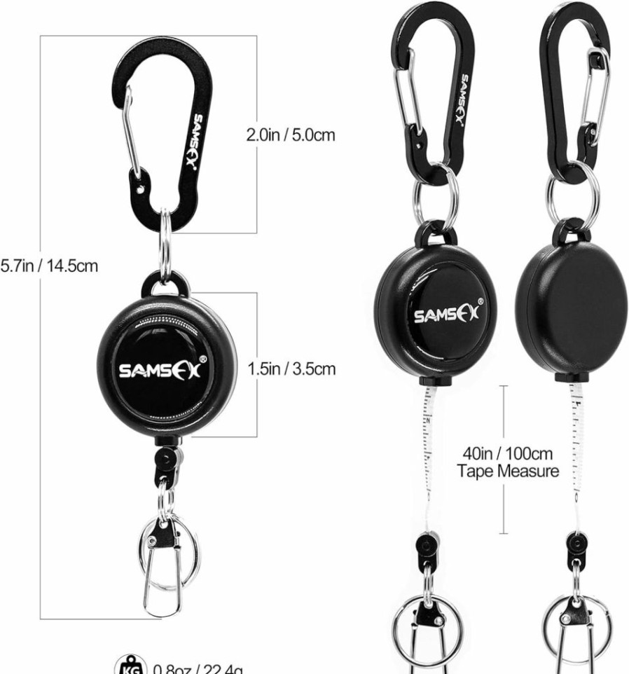 SAMSFX | Samsfx Fly Fishing Zinger Retractor For Anglers Vest Pack Tool Gear Assortment Combo 3Pcs In Pack