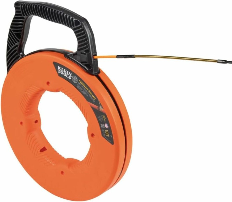 Klein Tools | Klein Tools 50375 75-Foot Fish Tape, Hi-Flex Polyester, Electrical Wire Pulling Solution For Flexibility And Strength