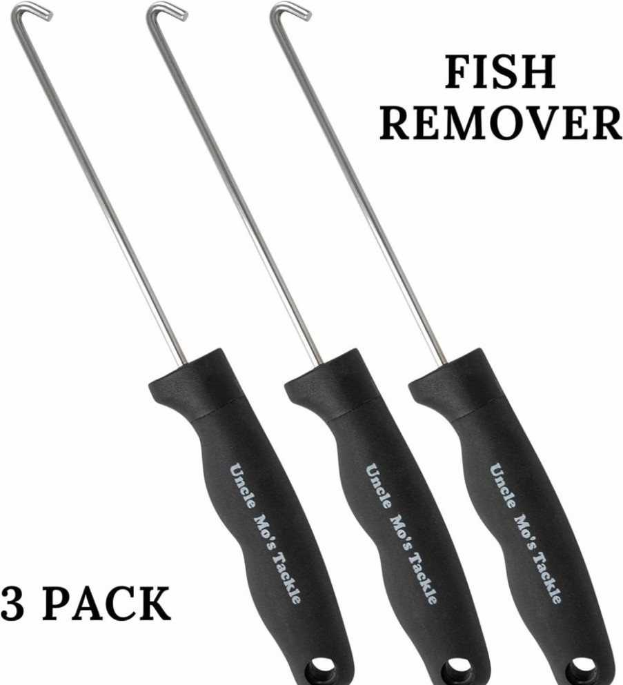 UNCLE MO'S SALTWATER TACKLE | 3 Pack Hook Remover Tool For Fishing - Durable Hookout Fish De-Hooker, 10\" Length - Uncle Mo'S Tackle